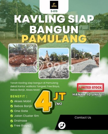 Tanah Komersial Dijual di Pamulang Tangerang Selatan 68m2 Tanah Komersial Dijual di Pamulang Tangerang Selatan 68m2