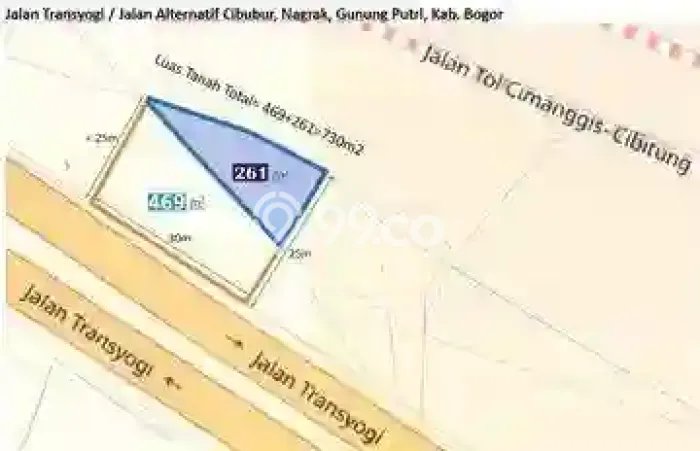 Kavling Tanah untuk Dijual di Cibubur, Bogor, Luas 730m2 Kavling Tanah untuk Dijual di Cibubur, Bogor, Luas 730m2