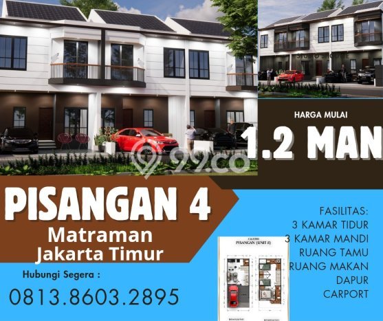 Dijual Rumah 3 Kamar Lokasi Ideal Bagus dan Strategis di Matraman Dijual Rumah 3 Kamar Lokasi Ideal Bagus dan Strategis di Matraman