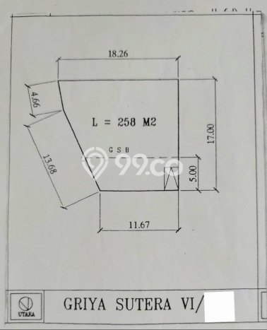 Dijual Tanah di Tangerang, Luas 258m2 PPJB Dijual Tanah di Tangerang, Luas 258m2 PPJB