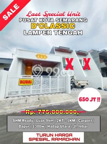 Rumah Modern 2 Kamar LT 94m2 di Lamper Rumah Modern 2 Kamar LT 94m2 di Lamper