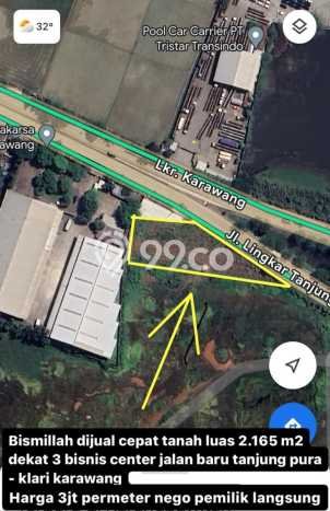 Kavling Tanah di Karawang Barat Dijual Luas 2165m2 Legalitas SHM Kavling Tanah di Karawang Barat Dijual Luas 2165m2 Legalitas SHM