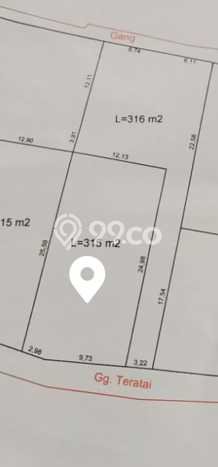 Dijual Tanah 315m2 di canggu, Badung Dijual Tanah 315m2 di canggu, Badung