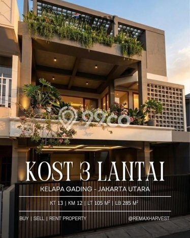 Aset Investasi! Kost Dijual di Kelapa Gading, Jakarta Utara, 13 KT, 12 KM, Luas 285m2 Aset Investasi! Kost Dijual di Kelapa Gading, Jakarta Utara, 13 KT, 12 KM, Luas 285m2