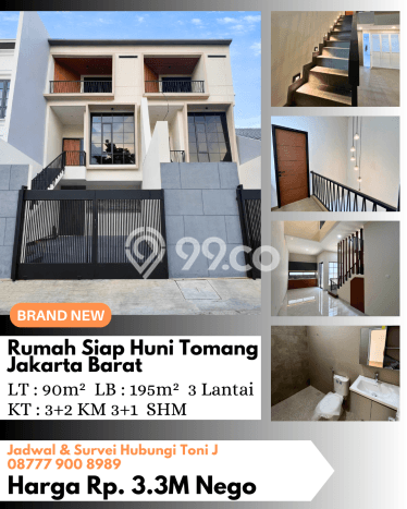 Rumah Elit LB 195m2 Siap Pakai Desain Elegan di Tomang, Jakarta Barat Rumah Elit LB 195m2 Siap Pakai Desain Elegan di Tomang, Jakarta Barat