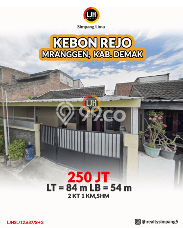 Jual Rumah Siap Huni di Mranggen Demak Harga Rp 250 Juta LT 84m2 Jual Rumah Siap Huni di Mranggen Demak Harga Rp 250 Juta LT 84m2