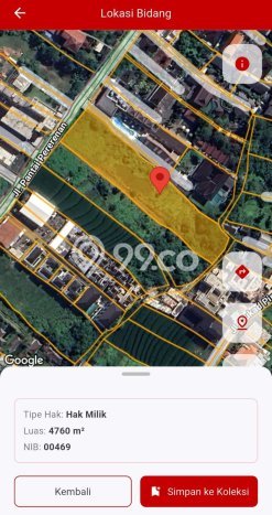 Untuk Disewa Tanah di Badung, Luas 4760m2 Area Berkembang Untuk Disewa Tanah di Badung, Luas 4760m2 Area Berkembang