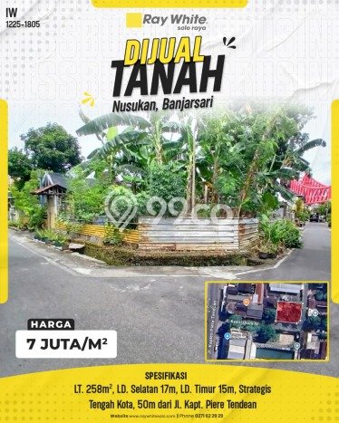 Lahan Strategis di Banjarsari Dijual dengan Luas 258m2 Lahan Strategis di Banjarsari Dijual dengan Luas 258m2