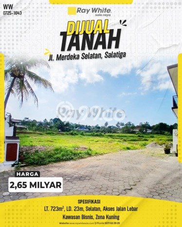 Tanah Dijual Lokasi Strategis di Salatiga dengan Luas 723m2 Tanah Dijual Lokasi Strategis di Salatiga dengan Luas 723m2