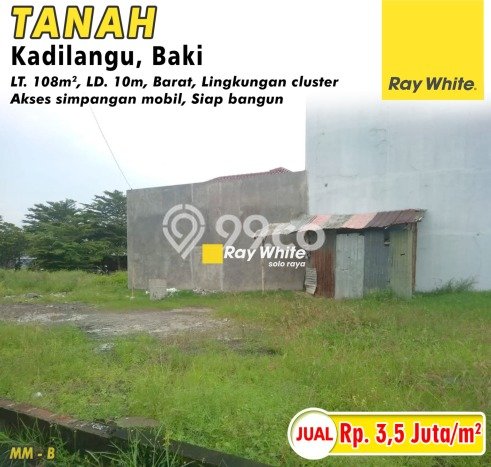 Dijual Tanah di Baki Sukoharjo Luas 82m2 - Dijual Tanah di Baki Sukoharjo Luas 82m2 -