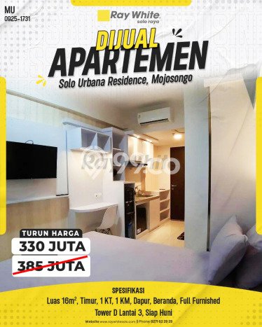 Dijual Apartemen di Jebres, Solo 1 KT, 1 KM Strategis Dijual Apartemen di Jebres, Solo 1 KT, 1 KM Strategis