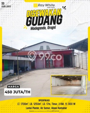 Gudang paling strategis disewakan di Solo Baru Solo Gudang paling strategis disewakan di Solo Baru Solo