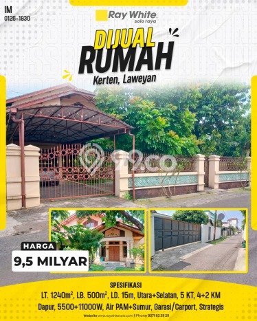 Dijual Rumah Premium dengan Fasilitas Sekitar Lengkap di Laweyan, Solo Dijual Rumah Premium dengan Fasilitas Sekitar Lengkap di Laweyan, Solo