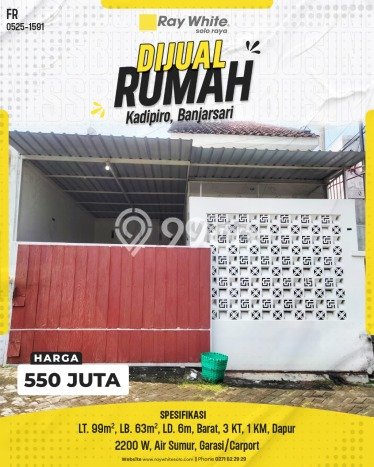 Jual Rumah Favorit Siap Huni LB 99m2 di Banjarsari, Solo Jual Rumah Favorit Siap Huni LB 99m2 di Banjarsari, Solo