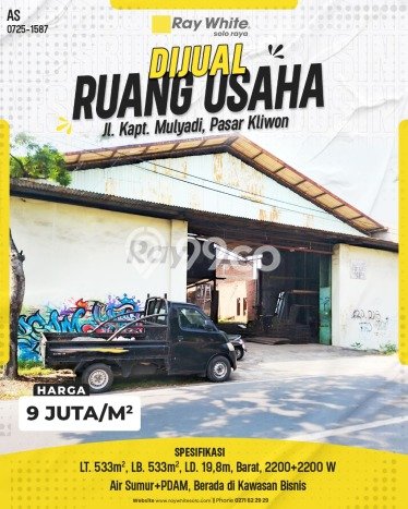 Gudang Bagus LT 533m2 LB 533m2 Dijual di Pasar Kliwon Solo Gudang Bagus LT 533m2 LB 533m2 Dijual di Pasar Kliwon Solo