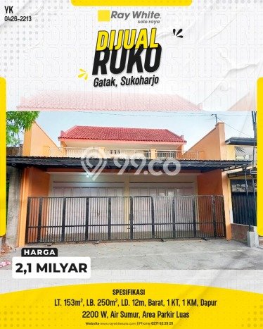 Unit Ruko Dijual di Gatak Sukoharjo 250m2 Unit Ruko Dijual di Gatak Sukoharjo 250m2