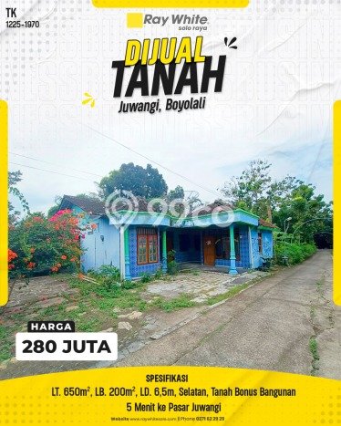 Rumah Sederhana Dijual di Juwangi 2 Kamar dengan Luas Tanah 650m2 Rumah Sederhana Dijual di Juwangi 2 Kamar dengan Luas Tanah 650m2