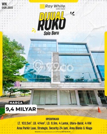 Unit Ruko Dijual di Solo Baru Solo Luas Bangunan 414m2 Unit Ruko Dijual di Solo Baru Solo Luas Bangunan 414m2