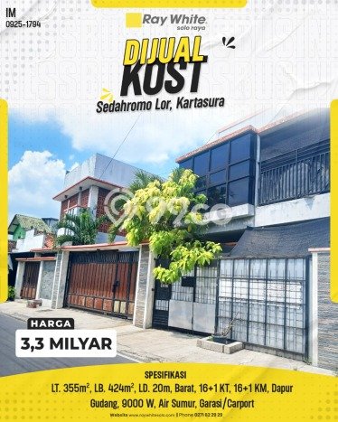 Rumah Kost Dijual Lokasi Kartasura, Sukoharjo, 16 Kamar Tidur, 16 Kamar Mandi, 424m2 Rumah Kost Dijual Lokasi Kartasura, Sukoharjo, 16 Kamar Tidur, 16 Kamar Mandi, 424m2