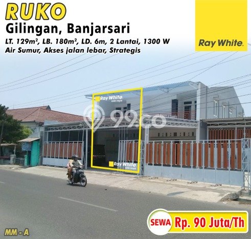 Ruko untuk disewa di Banjarsari punya LT 129m2 & LB 180m2 harga sewa kompetitif Ruko untuk disewa di Banjarsari punya LT 129m2 & LB 180m2 harga sewa kompetitif