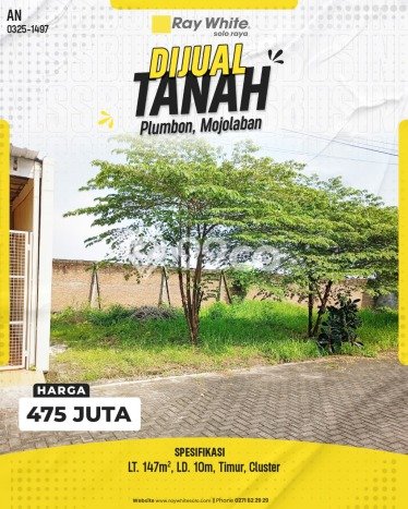 Tanah untuk Dijual Lokasi Mojolaban, Sukoharjo Luas 147m2 SHM Tanah untuk Dijual Lokasi Mojolaban, Sukoharjo Luas 147m2 SHM