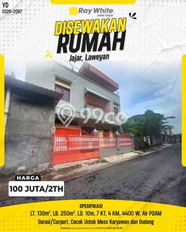 Disewakan Rumah Konsep Modern di Laweyan Solo dengan 7 KT Disewakan Rumah Konsep Modern di Laweyan Solo dengan 7 KT