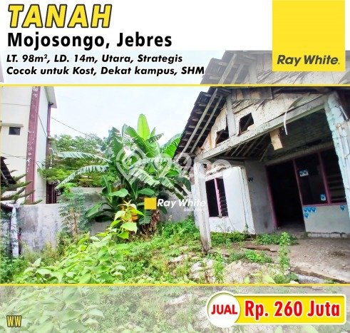 Jarang Ada! Tanah di Jebres Punya Luas 98m2 SHM Jarang Ada! Tanah di Jebres Punya Luas 98m2 SHM