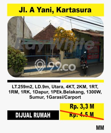 Rumah Eksklusif Dijual LT 259m2 di Kartasura, Sukoharjo Rumah Eksklusif Dijual LT 259m2 di Kartasura, Sukoharjo