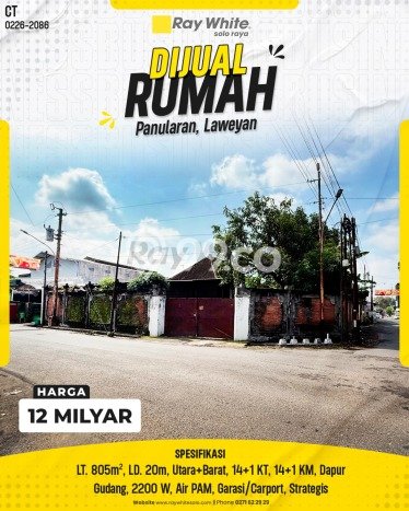 Best Deal Hunian Mewah Ideal dan Luas di Laweyan, Solo Best Deal Hunian Mewah Ideal dan Luas di Laweyan, Solo