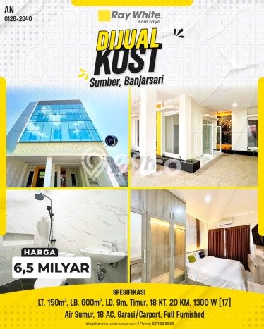 Rumah Kost untuk Dijual di Banyuanyar dengan 18 KT, 20 KM, Luas 600m2 Rumah Kost untuk Dijual di Banyuanyar dengan 18 KT, 20 KM, Luas 600m2