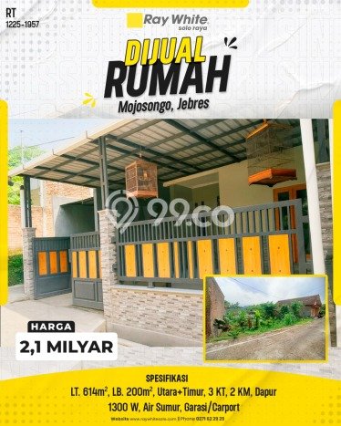 Jual Rumah Bagus Siap Huni LB 200m2 di Jebres, Surakarta Jual Rumah Bagus Siap Huni LB 200m2 di Jebres, Surakarta