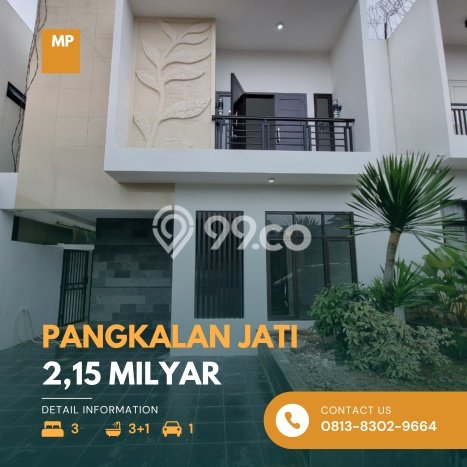 Rumah Minimalis 3 KT di Pangkalan Jati Depok Unfurnished Rumah Minimalis 3 KT di Pangkalan Jati Depok Unfurnished