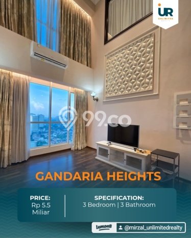 Unit Apartemen Luxury Dijual di Kebayoran Lama dengan 3 Kamar Tidur Unit Apartemen Luxury Dijual di Kebayoran Lama dengan 3 Kamar Tidur
