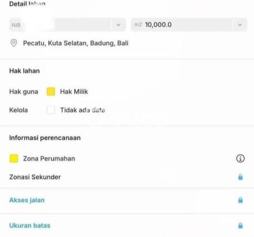 Tanah Dijual Lokasi Strategis di Badung dengan Luas 10000m2 Tanah Dijual Lokasi Strategis di Badung dengan Luas 10000m2