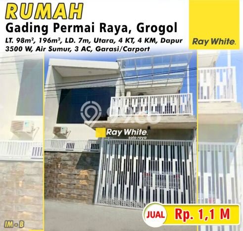 Dijual Cepat Rumah Bagus Siap Huni LB 196m2 di Grogol, Solo Dijual Cepat Rumah Bagus Siap Huni LB 196m2 di Grogol, Solo