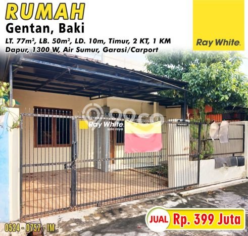 Rumah Modern LB/LT 50m2/77m2 Dijual di Gentan, Sukoharjo Rumah Modern LB/LT 50m2/77m2 Dijual di Gentan, Sukoharjo