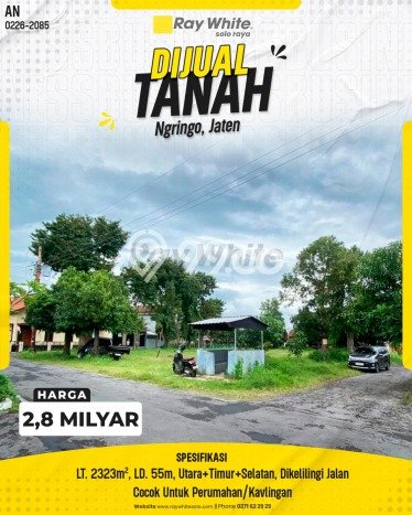 Tanah Dijual Lokasi Jaten, Karanganyar Luas 2323m2 Legalitas Aman Tanah Dijual Lokasi Jaten, Karanganyar Luas 2323m2 Legalitas Aman
