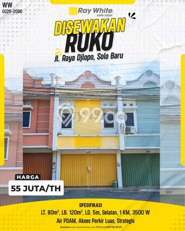 Ruko Disewakan Cepat di Solo Baru Solo LB 120m2 Ruko Disewakan Cepat di Solo Baru Solo LB 120m2