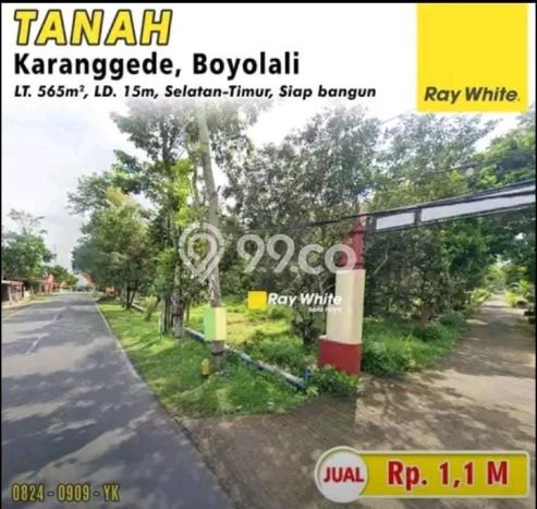 Jarang Ada! Tanah di Karanggede Punya Luas 565m2 SHM Jarang Ada! Tanah di Karanggede Punya Luas 565m2 SHM