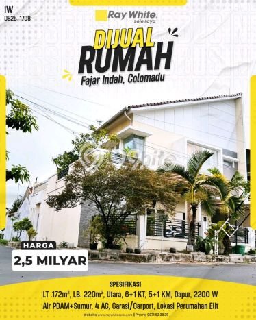 Hunian Eksklusif Siap Huni LT 172m2 di Colomadu, Karanganyar Hunian Eksklusif Siap Huni LT 172m2 di Colomadu, Karanganyar