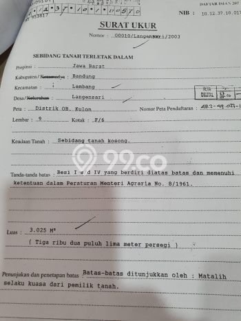 Lahan Dijual Lokasi Strategis di Bandung dengan Luas 3025m2 Lahan Dijual Lokasi Strategis di Bandung dengan Luas 3025m2