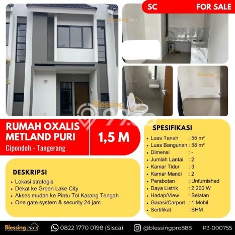 Dijual Rumah Modern 3 KT di Metland Puri, Jakarta Barat Dijual Rumah Modern 3 KT di Metland Puri, Jakarta Barat