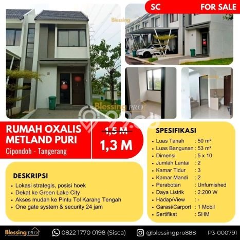 Rumah Minimalis 3 KT di Metland Puri Jakarta Barat Unfurnished Rumah Minimalis 3 KT di Metland Puri Jakarta Barat Unfurnished