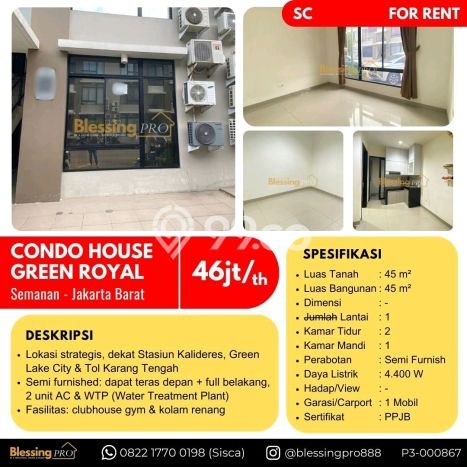 Rumah Disewakan Jakarta Barat LT 47m2 LB 47m2 Area Semanan Rumah Disewakan Jakarta Barat LT 47m2 LB 47m2 Area Semanan