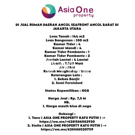 Hunian Mewah LB 350m2 Siap Pakai Desain Elegan di Ancol, Jakarta Utara Hunian Mewah LB 350m2 Siap Pakai Desain Elegan di Ancol, Jakarta Utara