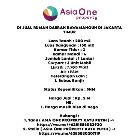 Hunian Elit LB 150m2 Siap Huni Desain Elegan di Rawamangun, Jakarta Timur Hunian Elit LB 150m2 Siap Huni Desain Elegan di Rawamangun, Jakarta Timur