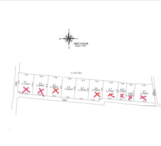 Dijual Tanah Lokasi Seminyak, Badung Seluas 285m2 Dijual Tanah Lokasi Seminyak, Badung Seluas 285m2