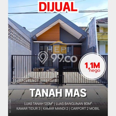 Rumah Minimalis 3 Kamar LT 120m2 di Tanah Mas Rumah Minimalis 3 Kamar LT 120m2 di Tanah Mas