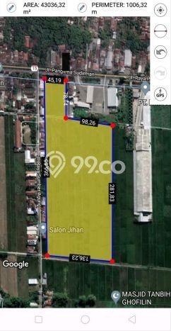 Tanah di Jombang, Jombang Luas 43000m2 Dijual Segera Tanah di Jombang, Jombang Luas 43000m2 Dijual Segera