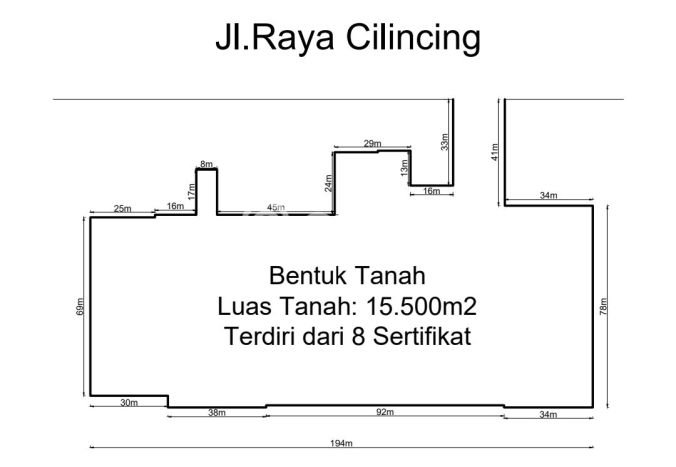 Tanah Dijual Lokasi Cilincing, Jakarta Utara Luas 15m2 Legalitas Aman Tanah Dijual Lokasi Cilincing, Jakarta Utara Luas 15m2 Legalitas Aman